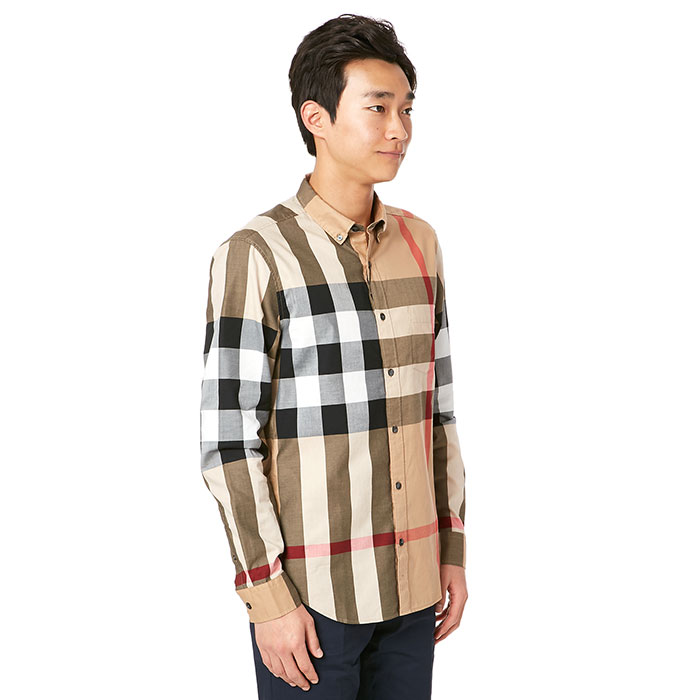 버버리(BURBERRY) 체크 코튼 남자 셔츠 FRED PKT 4008385