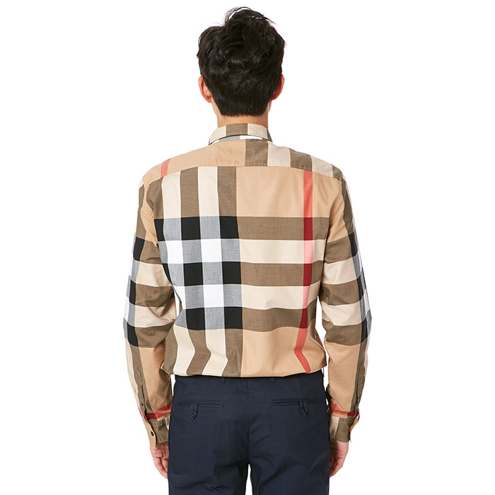 버버리(BURBERRY) 체크 코튼 남자 셔츠 FRED PKT 4008385