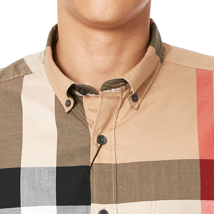 버버리(BURBERRY) 체크 코튼 남자 셔츠 FRED PKT 4008385