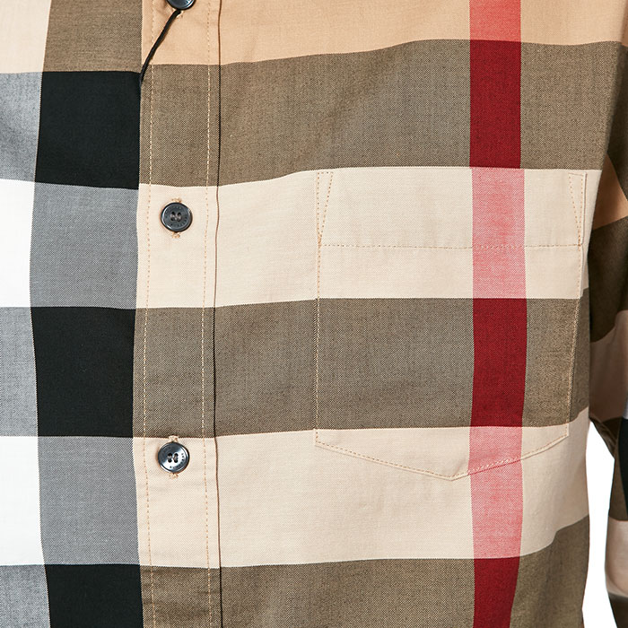 버버리(BURBERRY) 체크 코튼 남자 셔츠 FRED PKT 4008385