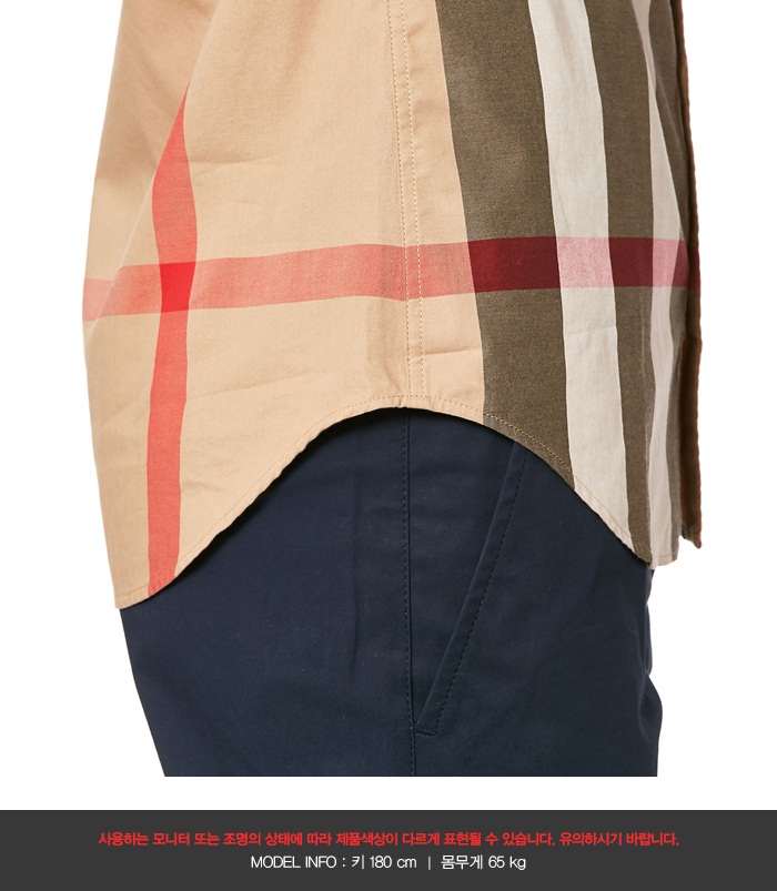 버버리(BURBERRY) 체크 코튼 남자 셔츠 FRED PKT 4008385
