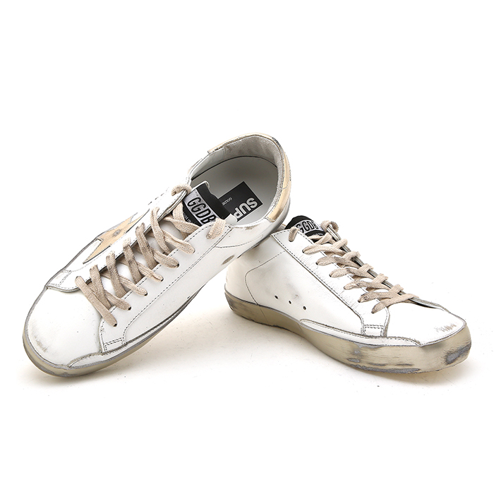 골든구스(GOLDEN GOOSE) 슈퍼스타 로우 스파클 골드 남자 스니커즈 GCOMS590 E37