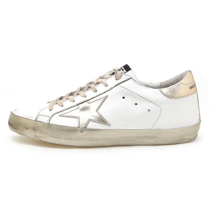 골든구스(GOLDEN GOOSE) 슈퍼스타 로우 스파클 골드 남자 스니커즈 GCOMS590 E37
