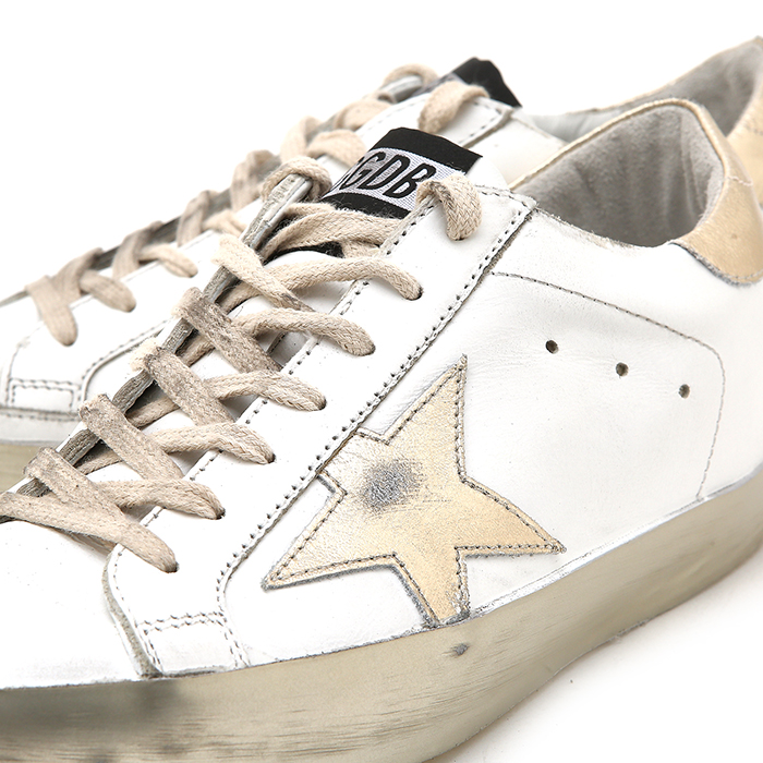 골든구스(GOLDEN GOOSE) 슈퍼스타 로우 스파클 골드 남자 스니커즈 GCOMS590 E37