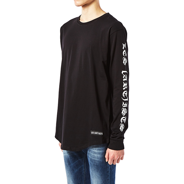 레스아티스트(LES ARTISTS) 퍽 유 남자 라운드 긴팔티셔츠 LA05TML85 BLACK
