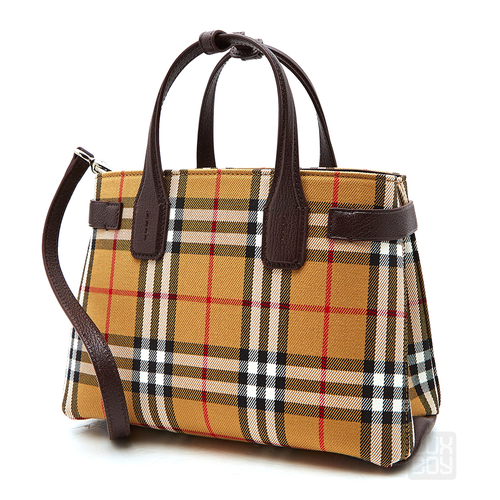 버버리(BURBERRY) 스몰 빈티지 체크 배너 여자 토트겸숄더백 SM BANNER 4076950
