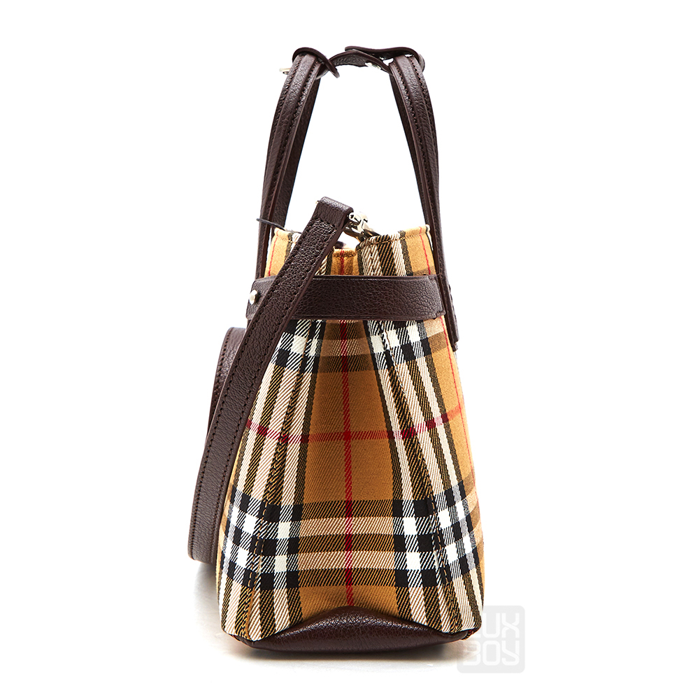 버버리(BURBERRY) 스몰 빈티지 체크 배너 여자 토트겸숄더백 SM BANNER 4076950