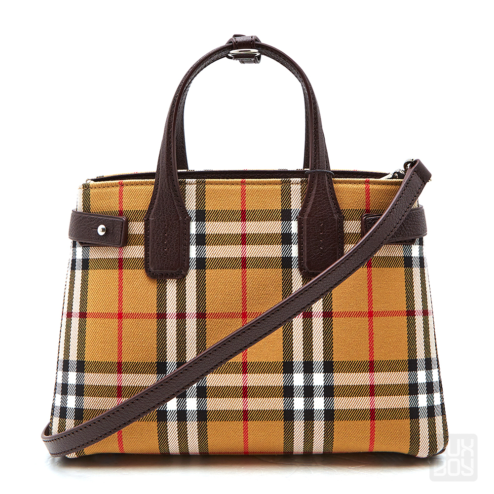 버버리(BURBERRY) 스몰 빈티지 체크 배너 여자 토트겸숄더백 SM BANNER 4076950