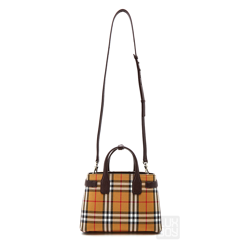 버버리(BURBERRY) 스몰 빈티지 체크 배너 여자 토트겸숄더백 SM BANNER 4076950