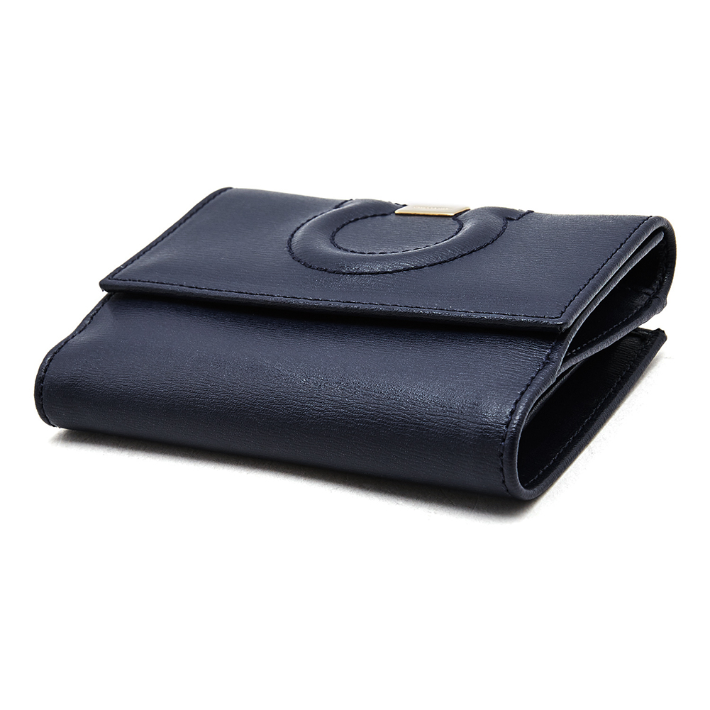 페라가모(FERRAGAMO) 간치니 여자 반지갑 22 C844 NAVY 0695900
