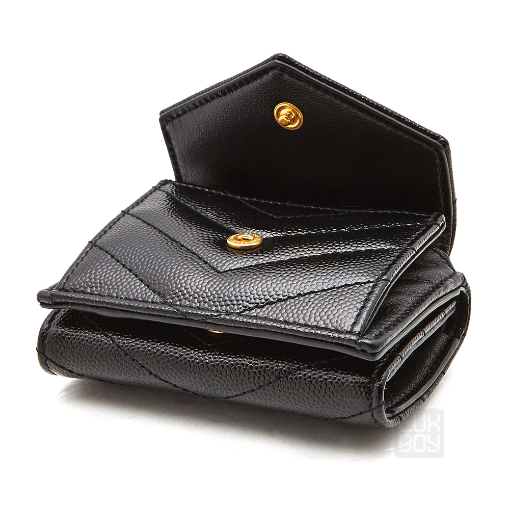 SAINT LAURENT PARIS Tri-fold wallet 505118-BOWA1-1000 Compact