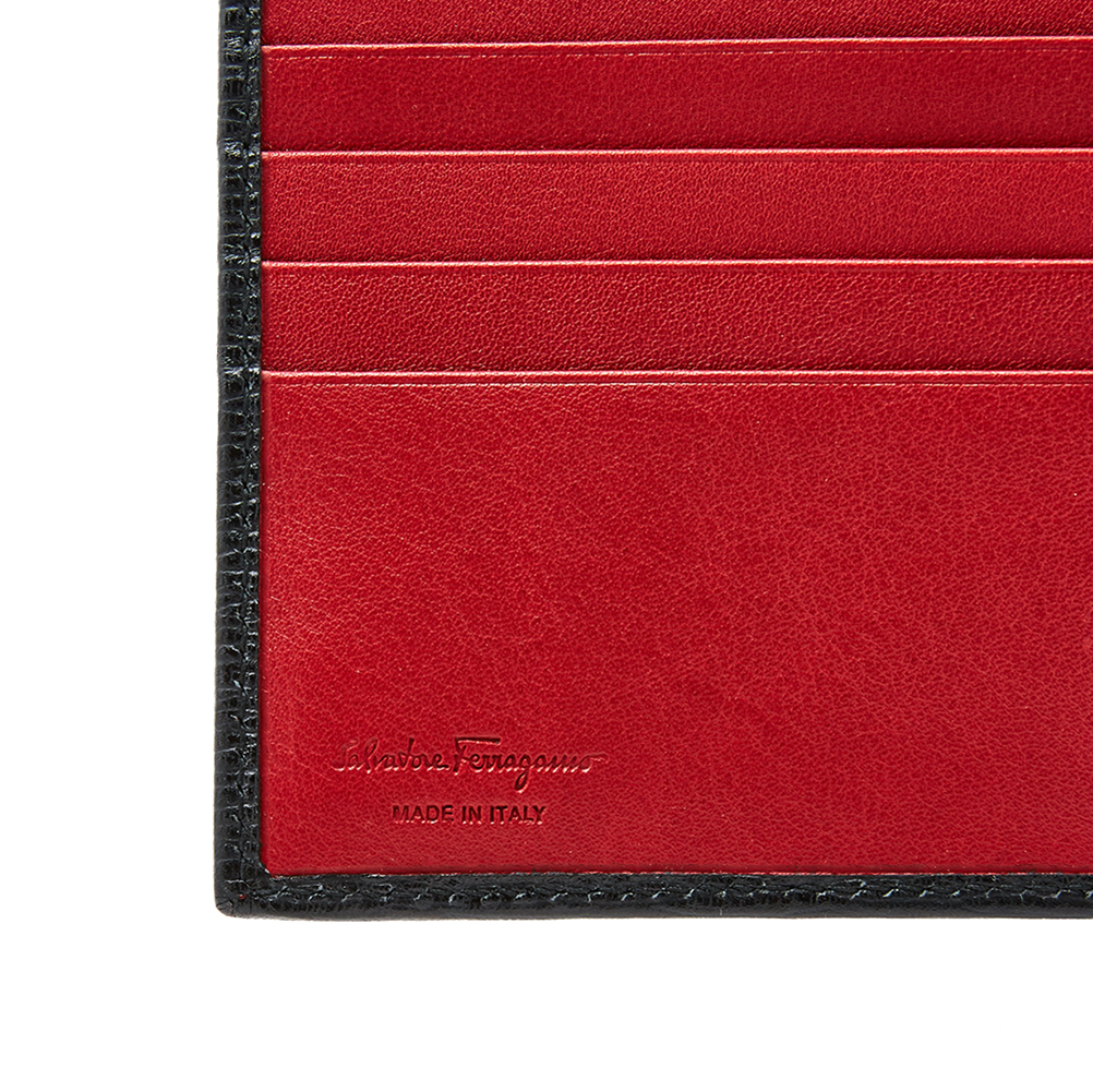 페라가모(FERRAGAMO) 더블 간치니 남자 반지갑 66 A063 NERO 0685956_00JL