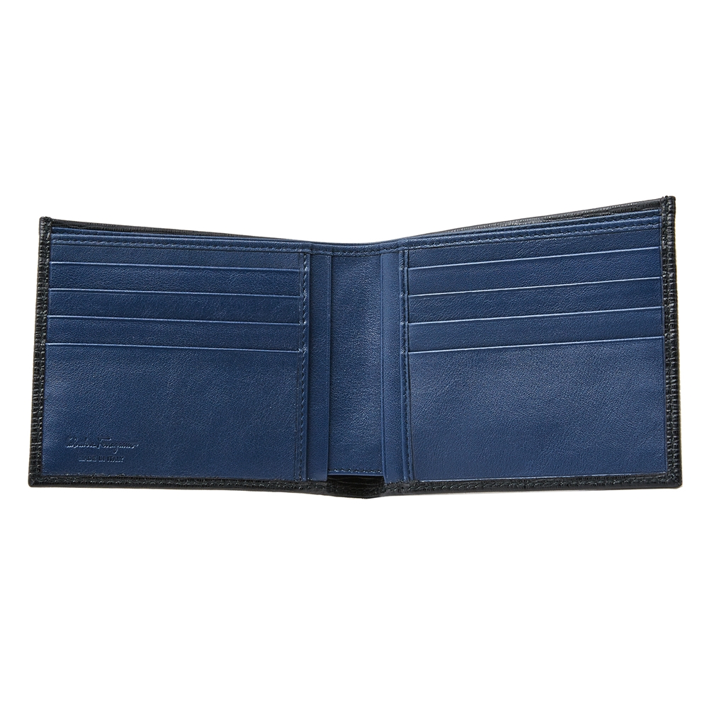페라가모(FERRAGAMO) 더블 간치니 남자 반지갑 66 A063 NERO 0685957_00JL