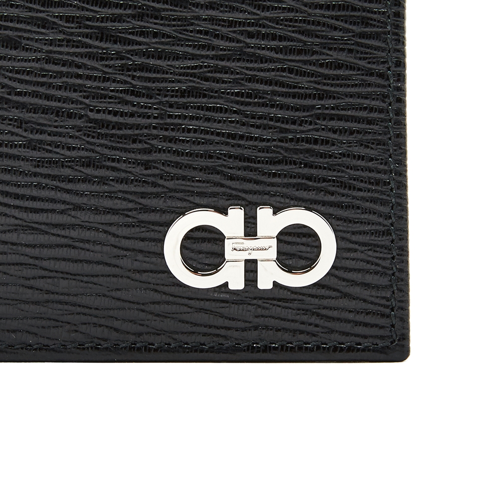 페라가모(FERRAGAMO) 더블 간치니 남자 반지갑 66 A063 NERO 0685957_00JL