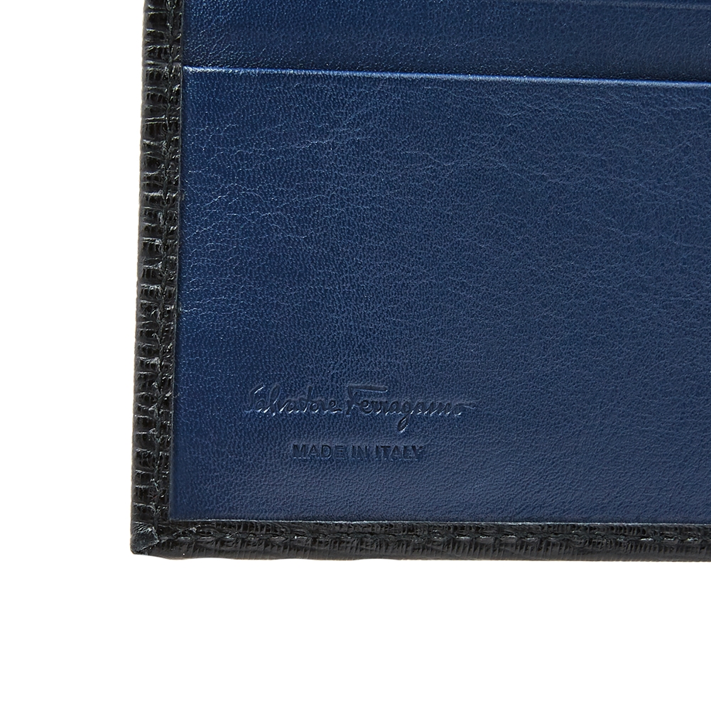 페라가모(FERRAGAMO) 더블 간치니 남자 반지갑 66 A063 NERO 0685957_00JL