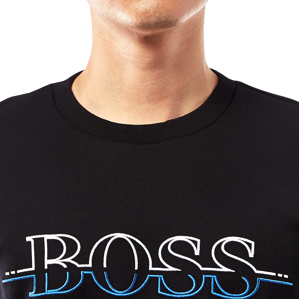 보스(BOSS) 살보 슬림핏 남자 긴팔 맨투맨 티셔츠 50387162 001