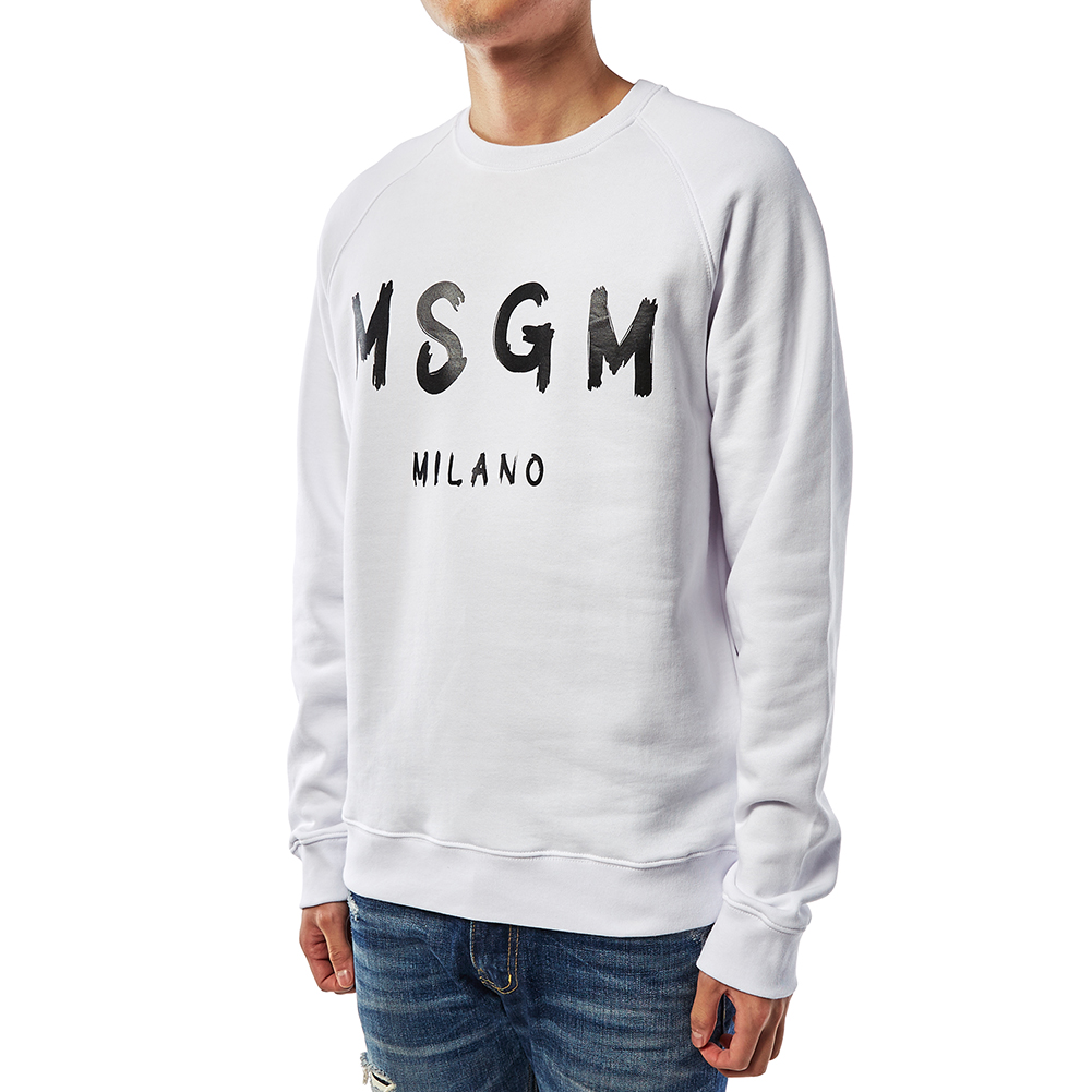 엠에스지엠(MSGM) 로고 남자 긴팔 기모 맨투맨 티셔츠 2540MM104 184799 01