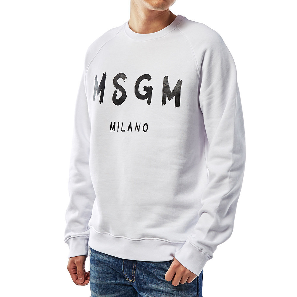 엠에스지엠(MSGM) 로고 남자 긴팔 기모 맨투맨 티셔츠 2540MM104 184799 01