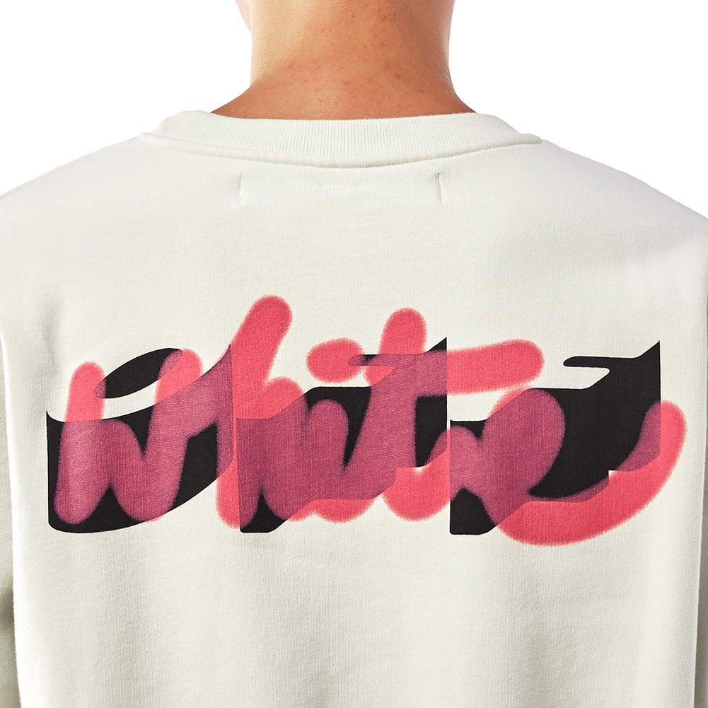오프화이트(OFF WHITE) 스프레이 남자 긴팔 기모 맨투맨 티셔츠 OMBA025E 18192027 0188