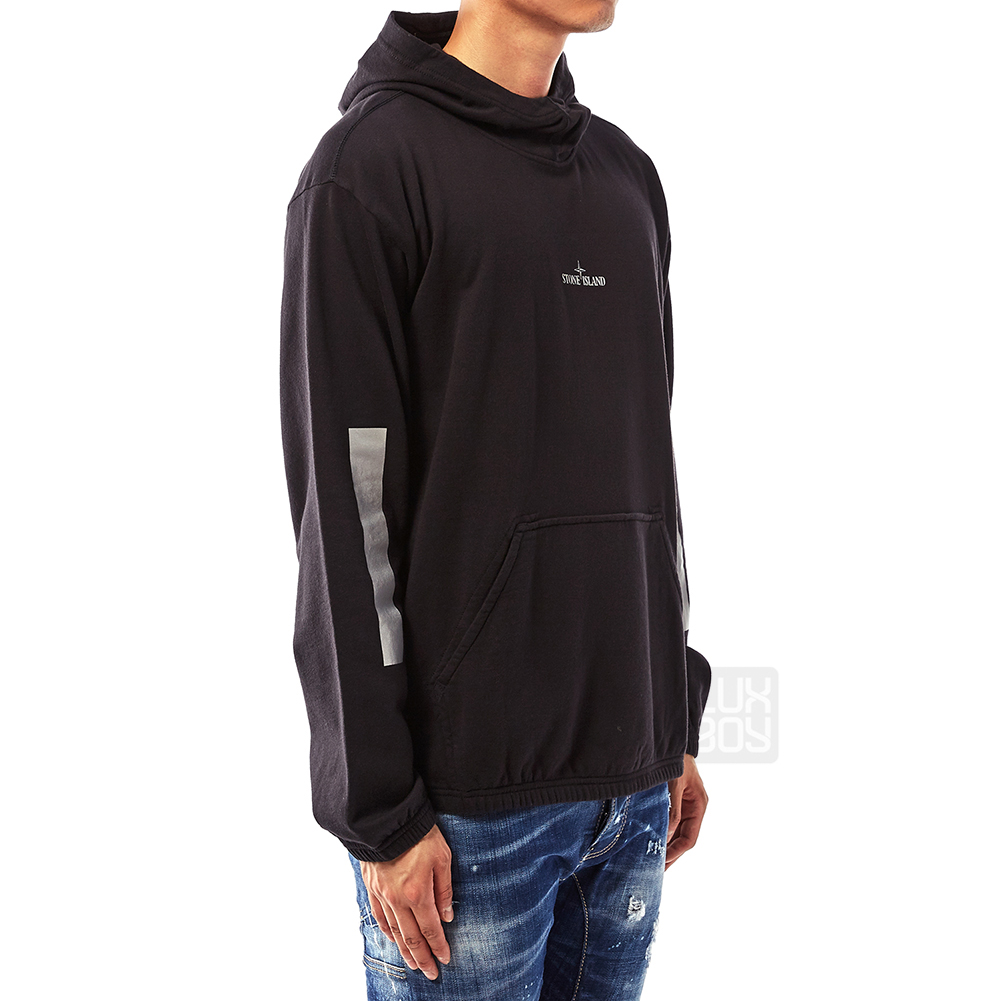스톤아일랜드(STONE ISLAND) 로고 후드 남자 긴팔 기모 맨투맨 티셔츠 691560743 V0029