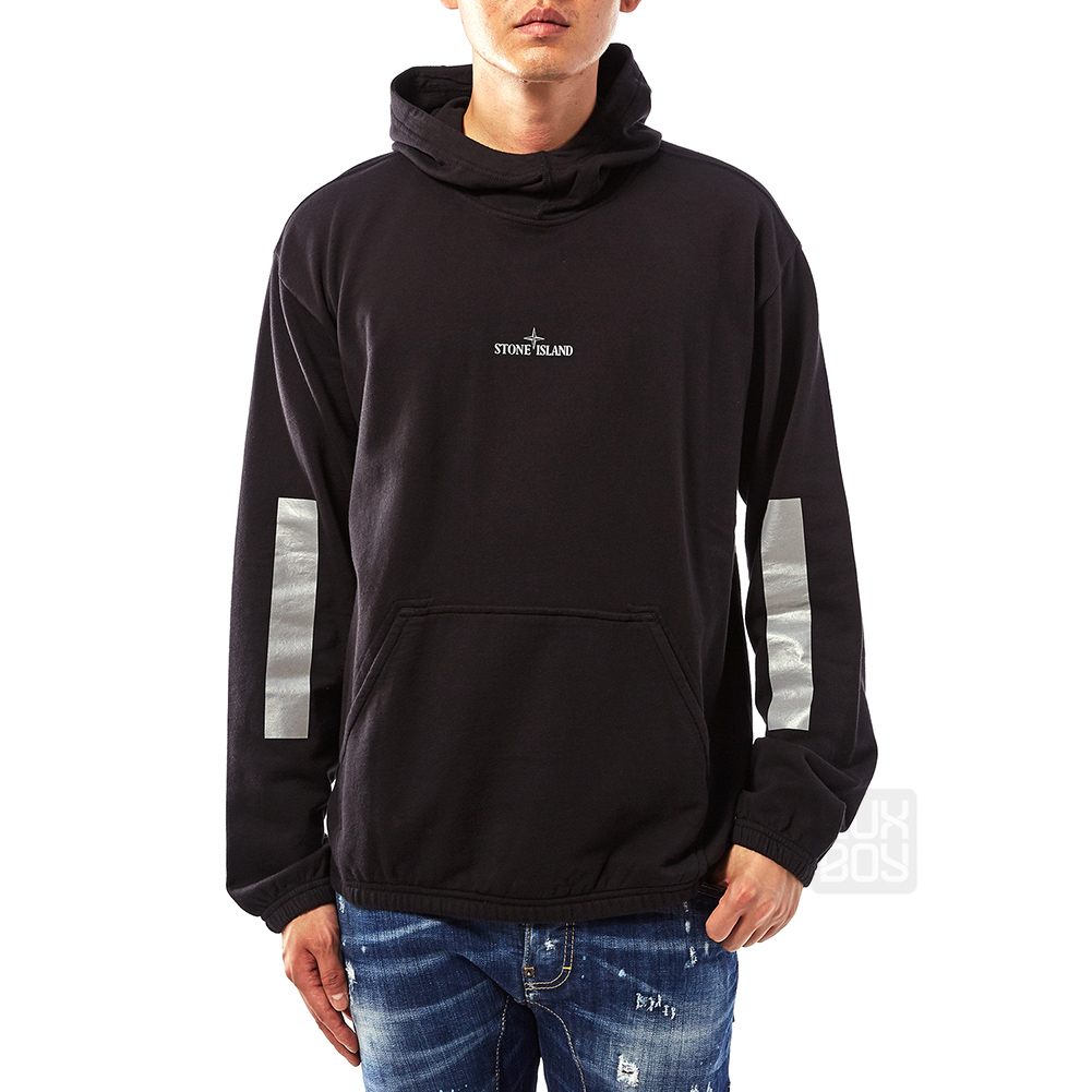 스톤아일랜드(STONE ISLAND) 로고 후드 남자 긴팔 기모 맨투맨 티셔츠 691560743 V0029