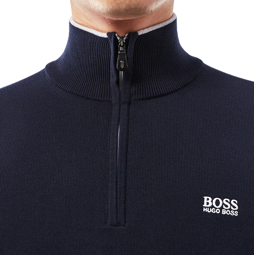보스(BOSS) 남자 반집업 긴팔티셔츠 50388255 410