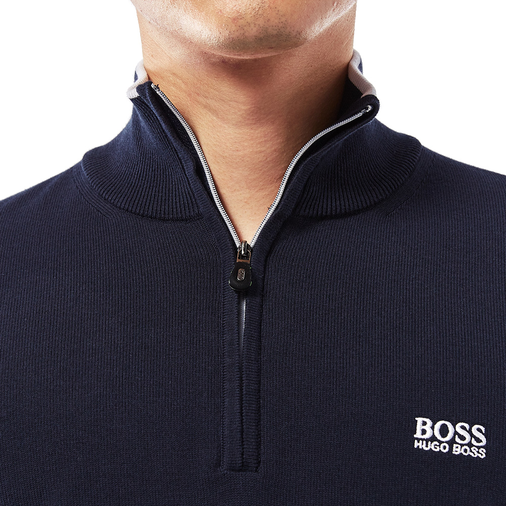 보스(BOSS) 남자 반집업 긴팔티셔츠 50388255 410