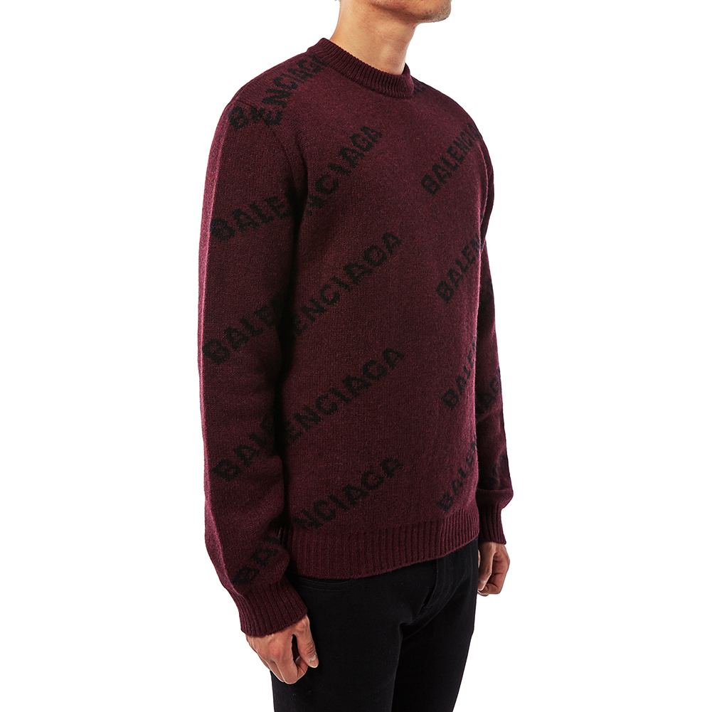 발렌시아가(BALENCIAGA) 로고 남자 울 니트 534493 T1473 6165