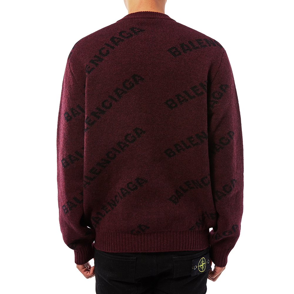 발렌시아가(BALENCIAGA) 로고 남자 울 니트 534493 T1473 6165
