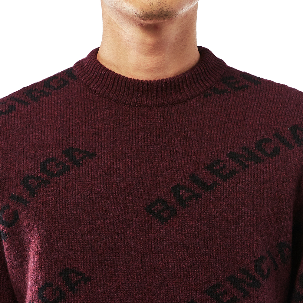 발렌시아가(BALENCIAGA) 로고 남자 울 니트 534493 T1473 6165