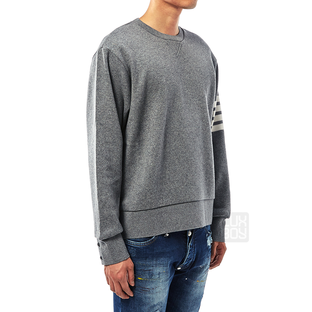톰브라운(THOM BROWNE) 사선 완장 남자 캐시미어 니트 MJT111A 03884 035