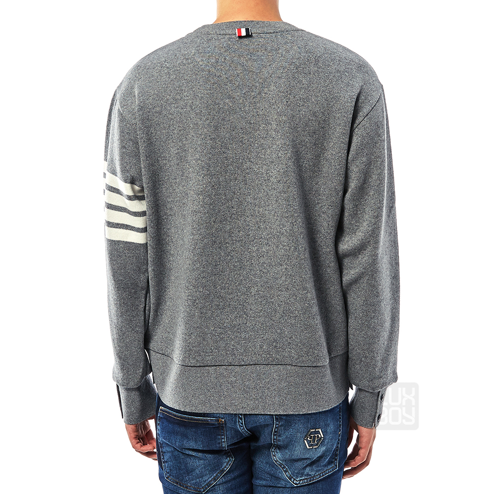 톰브라운(THOM BROWNE) 사선 완장 남자 캐시미어 니트 MJT111A 03884 035