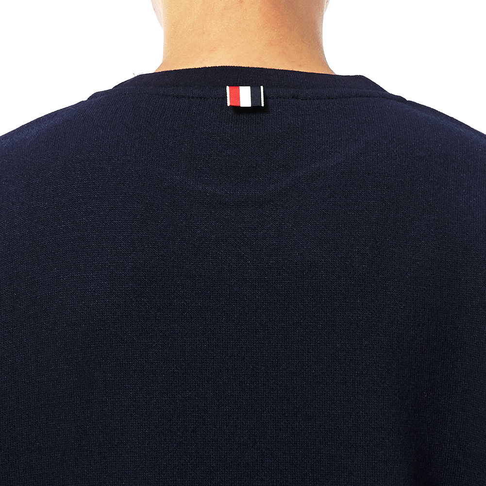 톰브라운(THOM BROWNE) 사선 완장 남자 캐시미어 니트 MJT111A 03884 415