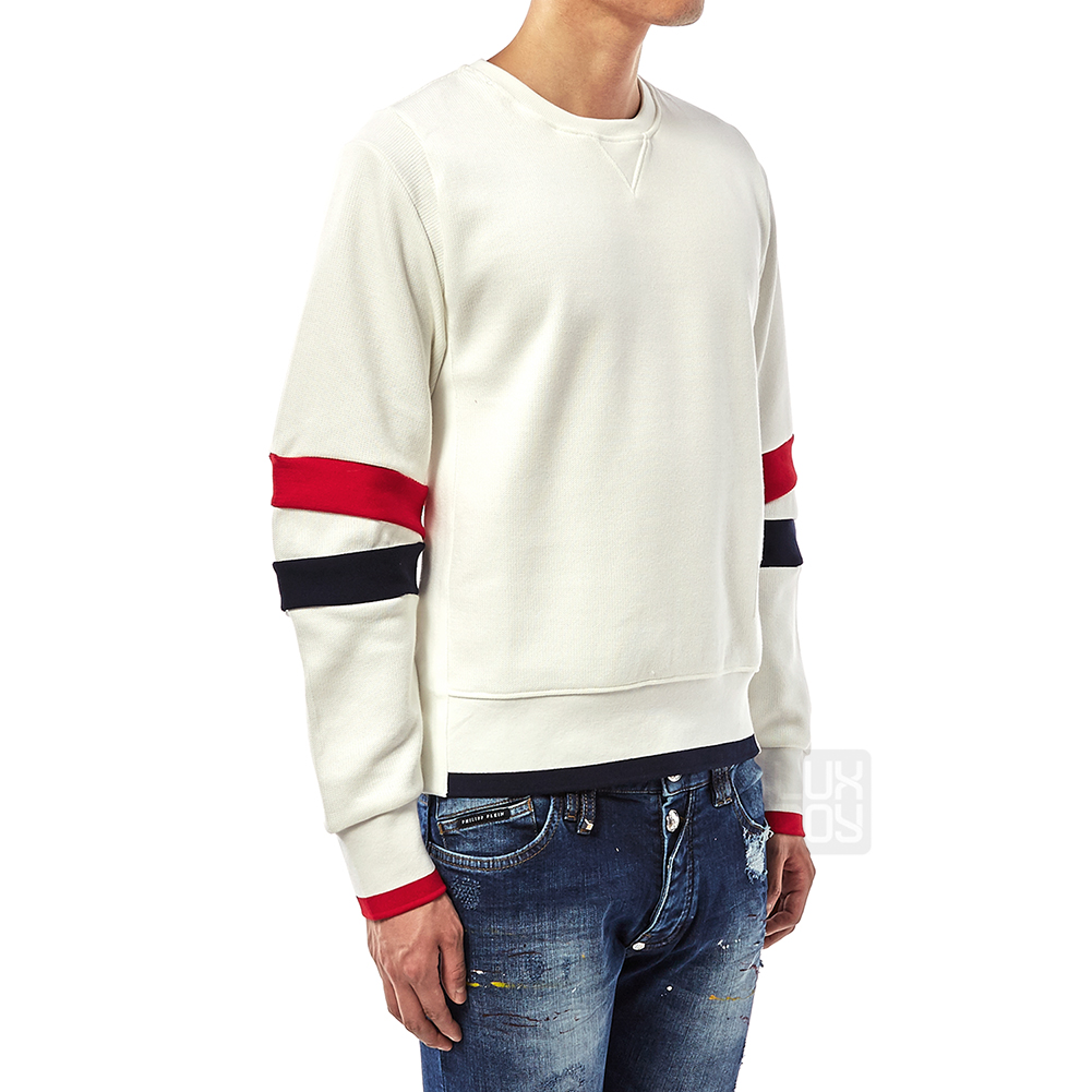 톰브라운(THOM BROWNE) 청키 크루넥 남자 긴팔 맨투맨 니트 티셔츠 MJT123A 03554 100