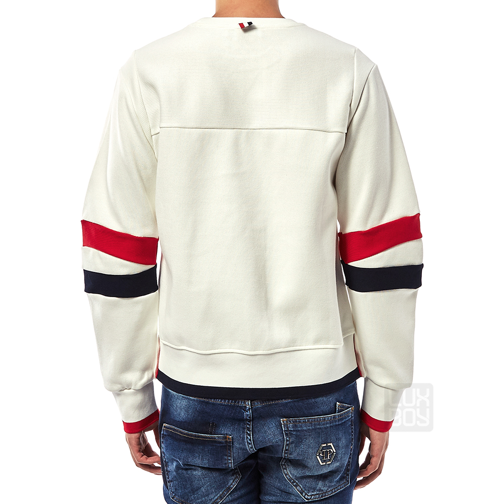 톰브라운(THOM BROWNE) 청키 크루넥 남자 긴팔 맨투맨 니트 티셔츠 MJT123A 03554 100