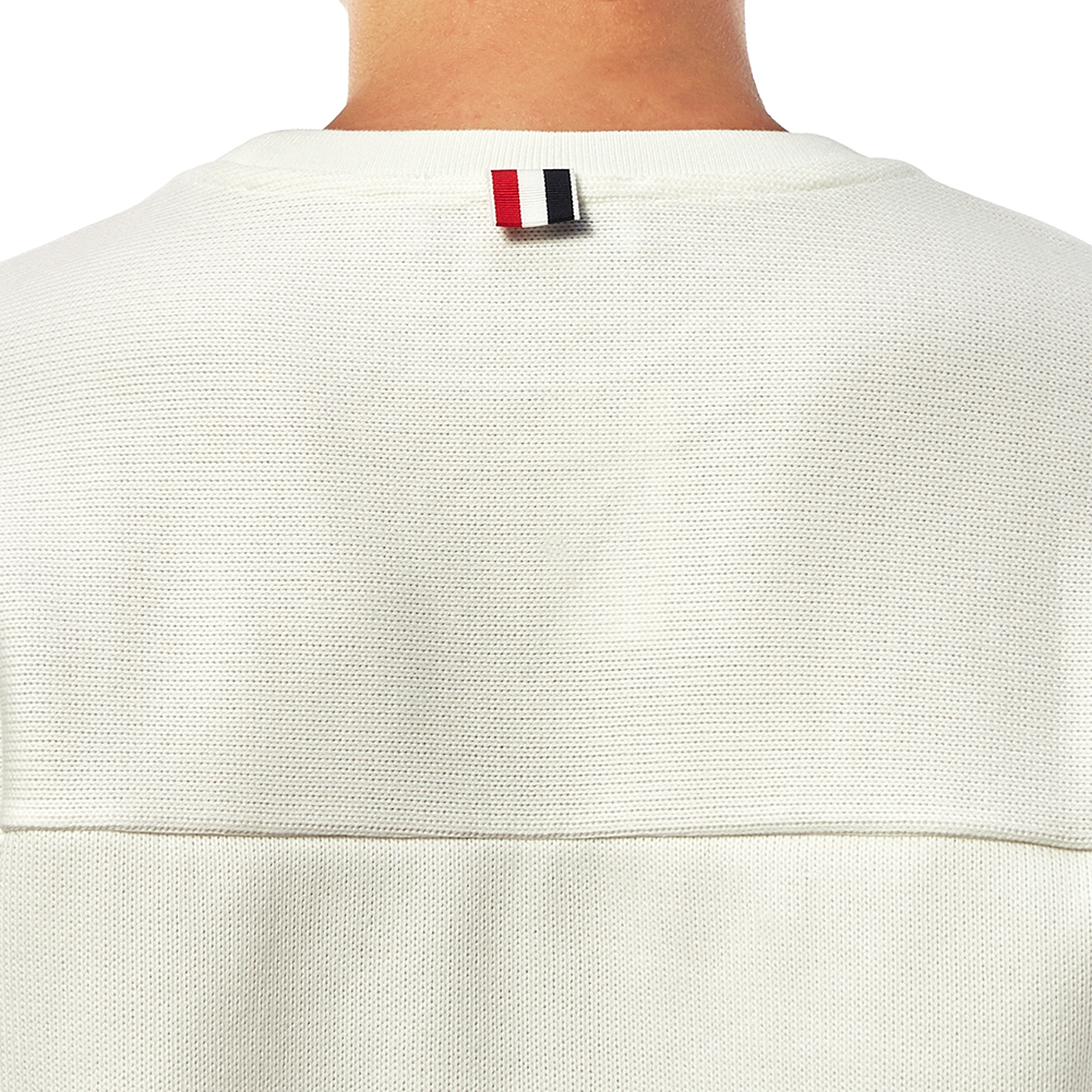 톰브라운(THOM BROWNE) 청키 크루넥 남자 긴팔 맨투맨 니트 티셔츠 MJT123A 03554 100