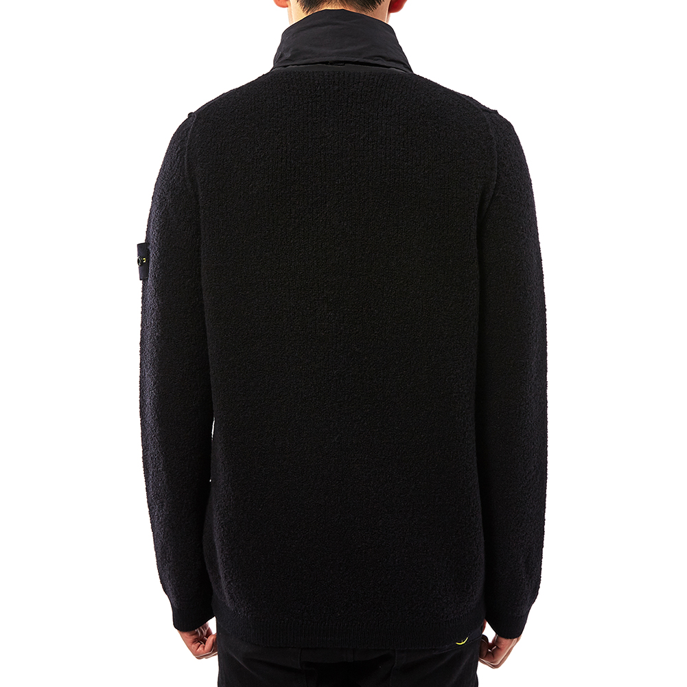 스톤아일랜드(STONE ISLAND) 와펜 반집업 남자 울 니트 6915557B3 V0029