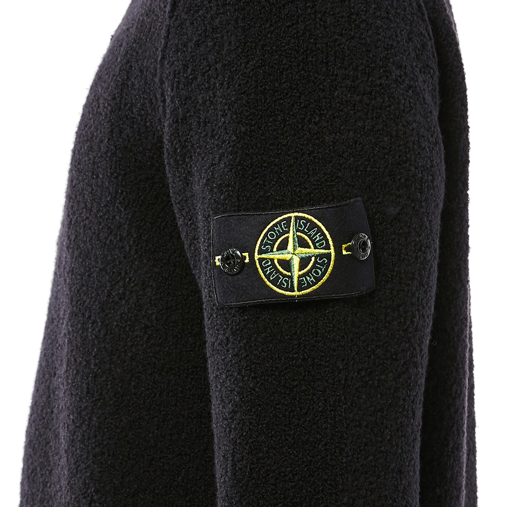 스톤아일랜드(STONE ISLAND) 와펜 반집업 남자 울 니트 6915557B3 V0029