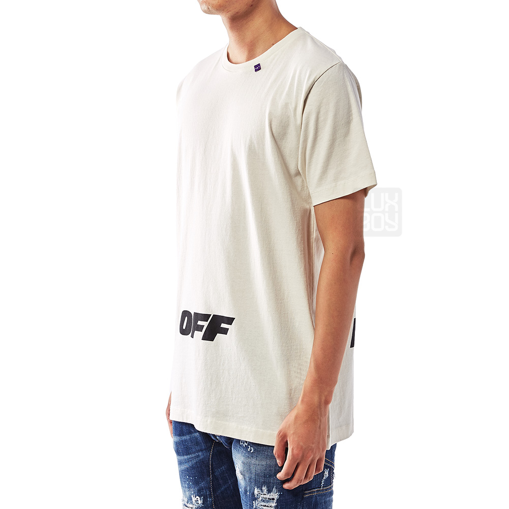 오프화이트(OFF WHITE) 윙 오프 슬림 남자 반팔티셔츠 OMAA027E 18185003 0210