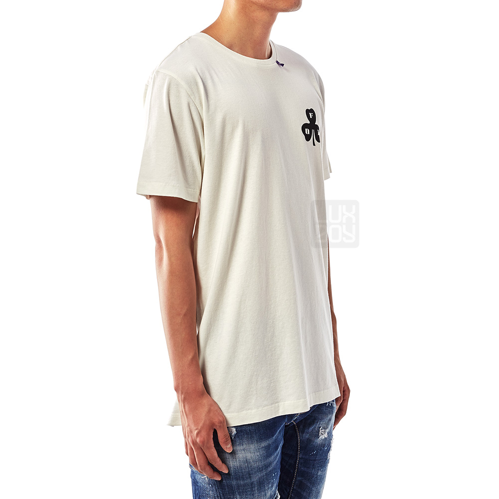 오프화이트(OFF WHITE) 스프레이 슬림 남자 반팔티셔츠 OMAA027E 18185027 0188