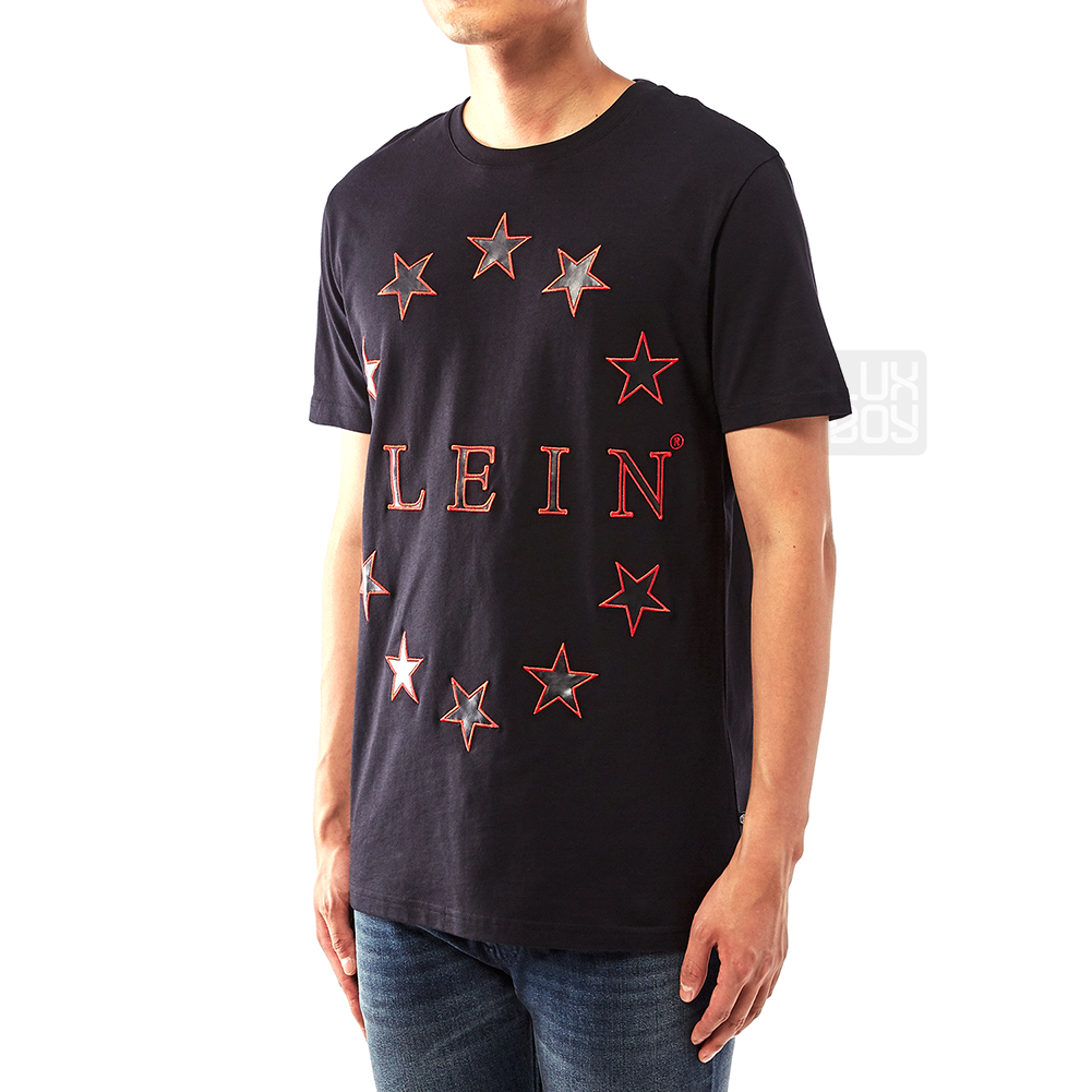 필립플레인(PHILIPP PLEIN) 플레인 로고 남자 반팔티셔츠 MTK2377 PJY002N 02