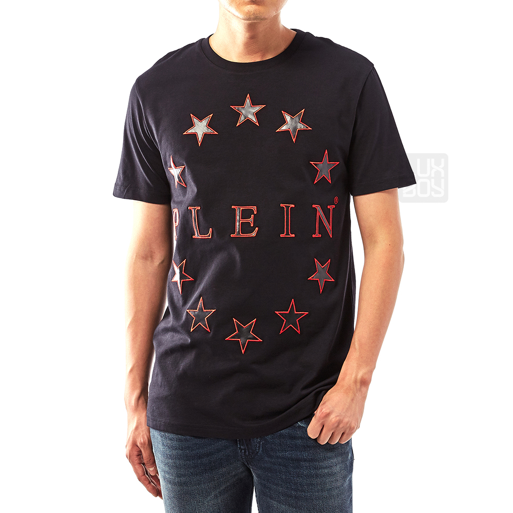 필립플레인(PHILIPP PLEIN) 플레인 로고 남자 반팔티셔츠 MTK2377 PJY002N 02