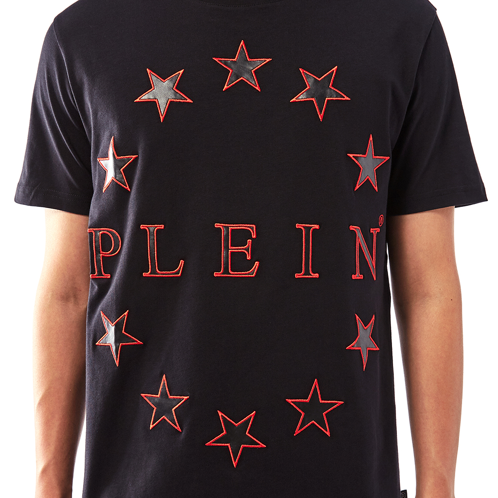 필립플레인(PHILIPP PLEIN) 플레인 로고 남자 반팔티셔츠 MTK2377 PJY002N 02