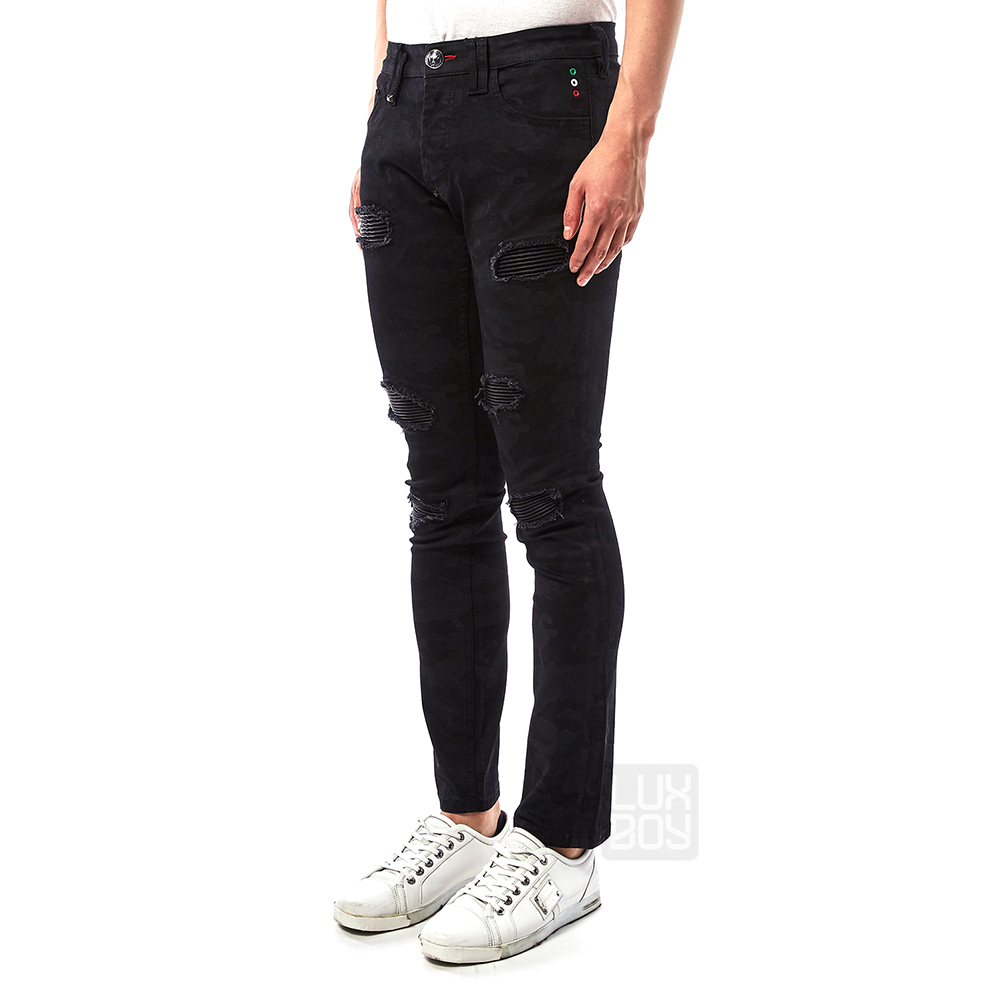 필립플레인(PHILIPP PLEIN) 카모 슈퍼 스트레이트 컷 남자 진 MDT1096 PDE004N 02