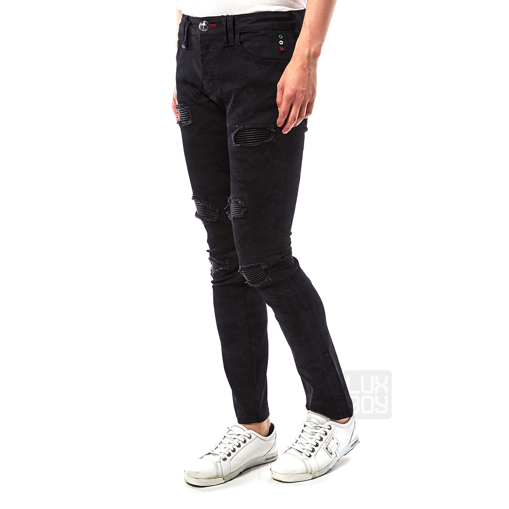 필립플레인(PHILIPP PLEIN) 카모 슈퍼 스트레이트 컷 남자 진 MDT1096 PDE004N 02