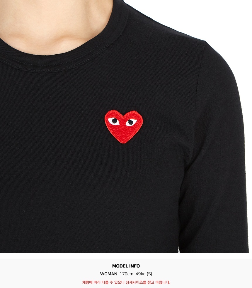 꼼데가르송(COMME DES GARCONS) 레드와펜 여성 긴팔티셔츠 AZ T117 051 1