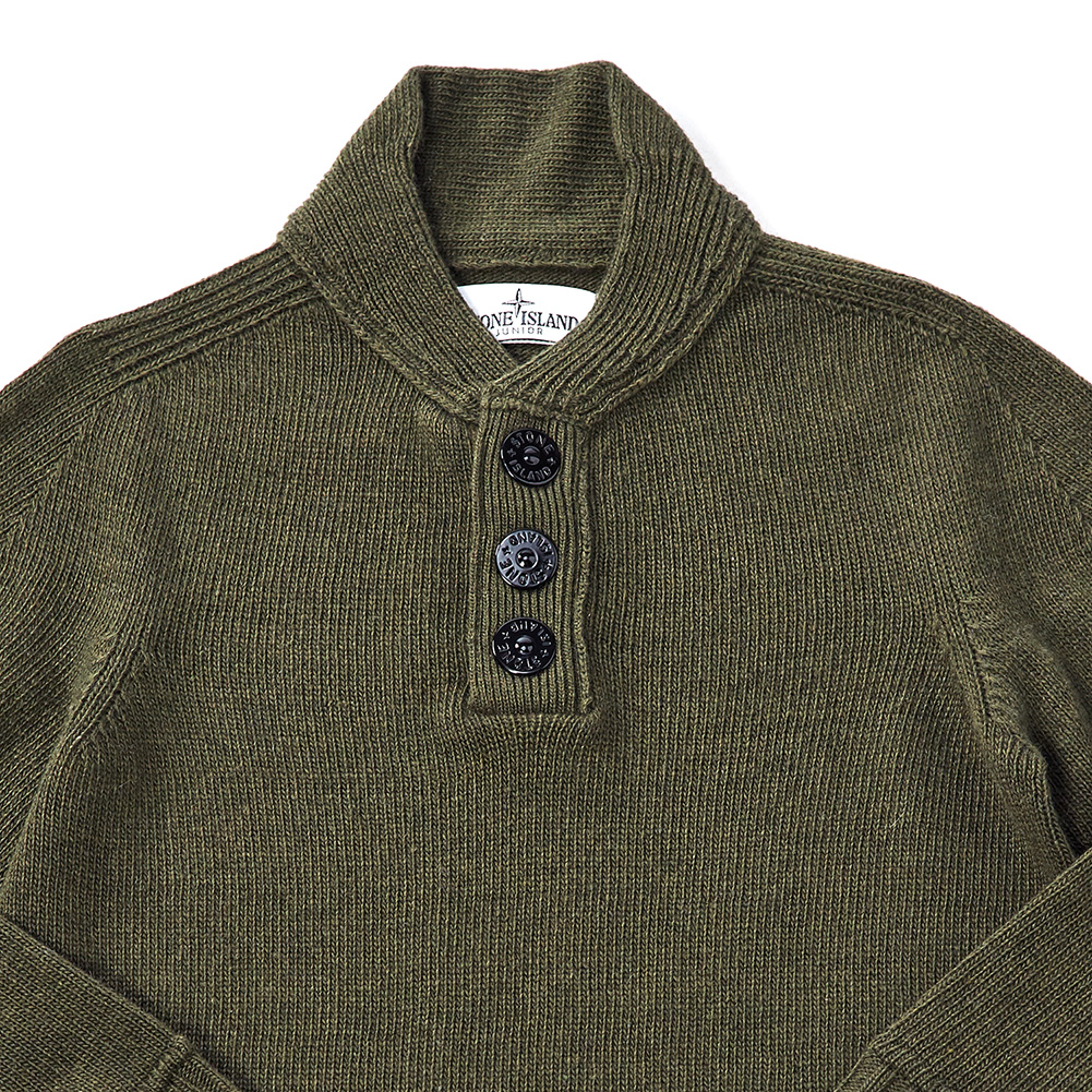 스톤아일랜드키즈(STONE ISLAND KIDS) 와펜 키즈 울 니트 6916502A1 V0054 6A8A