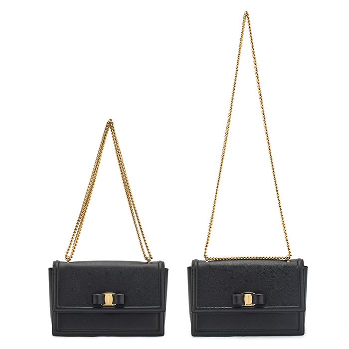 페라가모(FERRAGAMO) 지니 플랩 미디움 여자 숄더백 21 G462 NERO 0674278