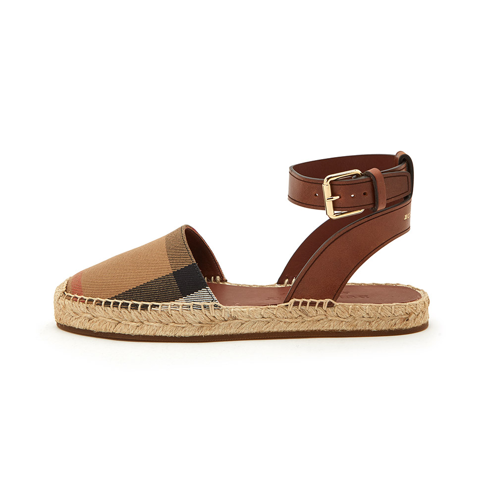 버버리(BURBERRY) 하우스 체크 에스파드리유 여자 샌들 ABBIE 4054530