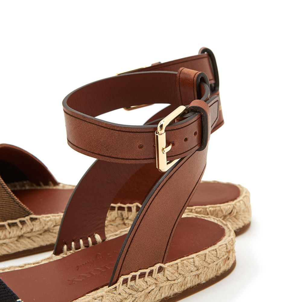 버버리(BURBERRY) 하우스 체크 에스파드리유 여자 샌들 ABBIE 4054530